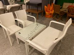 EL ÖRGÜSÜ RATTAN ÇAY SETİ 4 KİŞİLİK