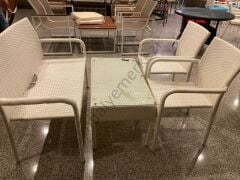 EL ÖRGÜSÜ RATTAN ÇAY SETİ 4 KİŞİLİK