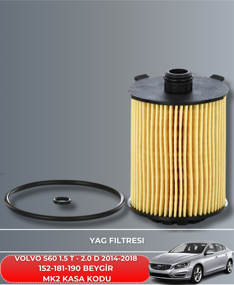 VOLVO S60 1.5 T - 2.0 D 2014-2018 152-181-190 BEYGİR BAKIM SETİ