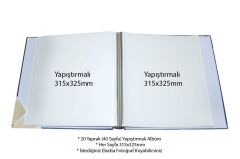 Rabsev 20 Yaprak ( 40 Sayfa ) 315x325mm Ciltbezli Yapıştırmalı Fotoğraf Albümü