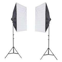 Rabsev Softbox 50x70cm Tek Duylu Sürekli Işık Youtube Video Ve Fotoğraf Çekimi 2'li Set