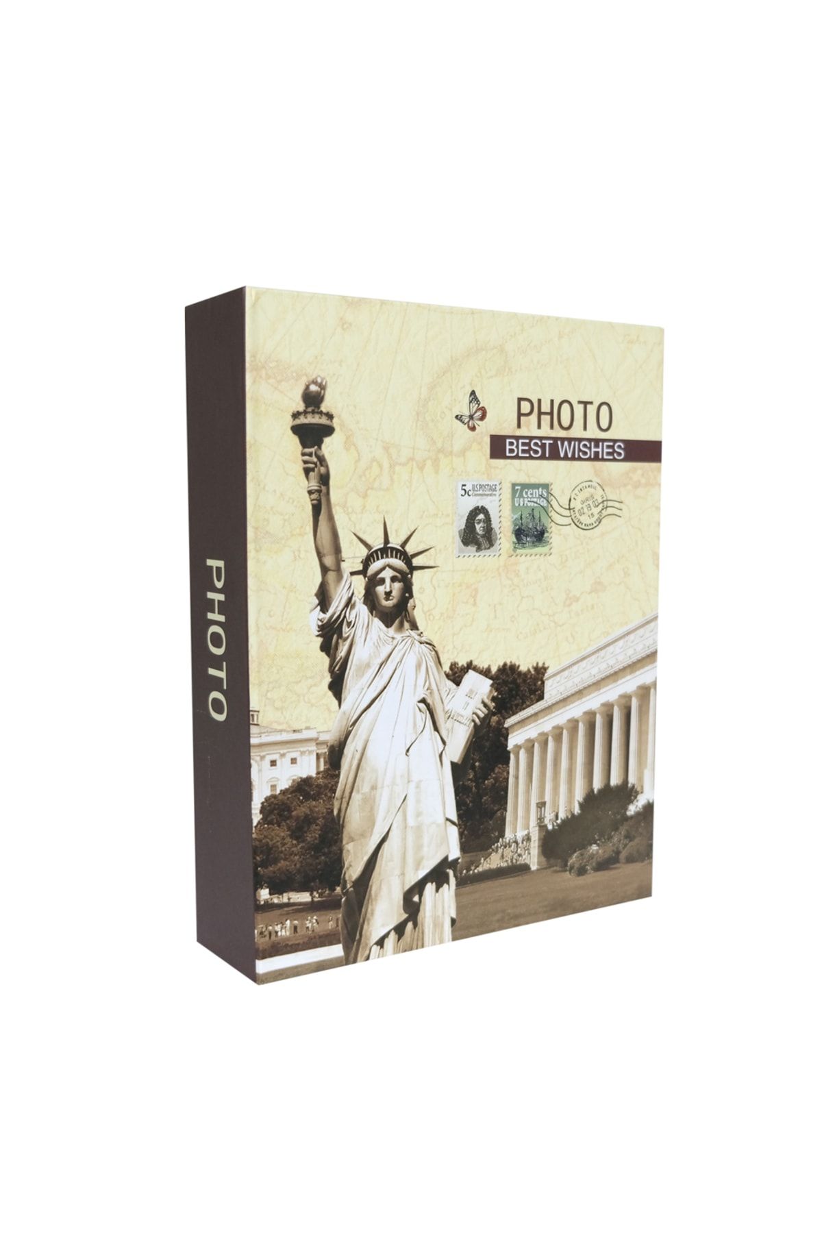 Rabsev RS4602-2 Fotoğraf Albümü 10x15cm 200 Fotoğraf Kapasiteli Özgürlük Anıtı Desenli Anı Albümü