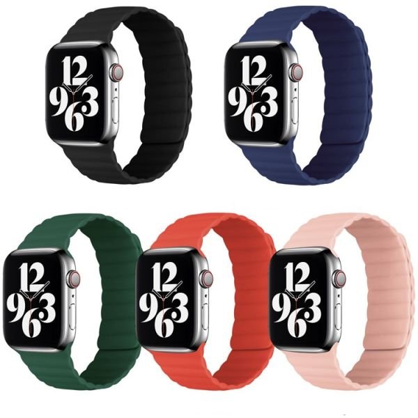 Apple Watch 4 5 6 7 8 9 38mm 40mm 41mm Uyumlu Silikon Loop Kordon