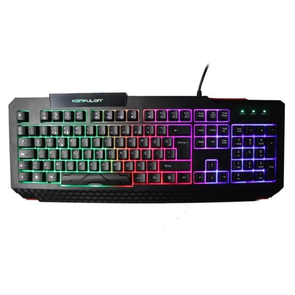 Konfulon V2 Rgb Işıklı Gaming Oyuncu Türkçe Q Klavye