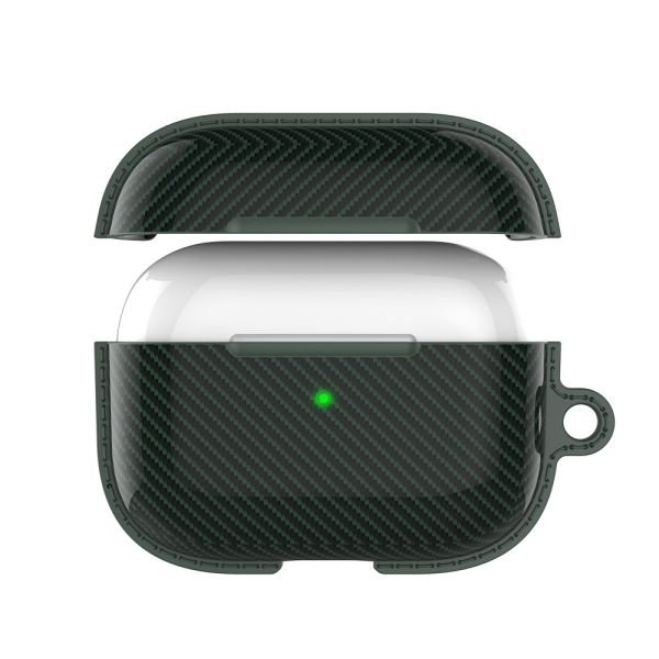 Apple Airpods Pro Fiber Carbon Görünümlü Silikon Koruma Kılıfı