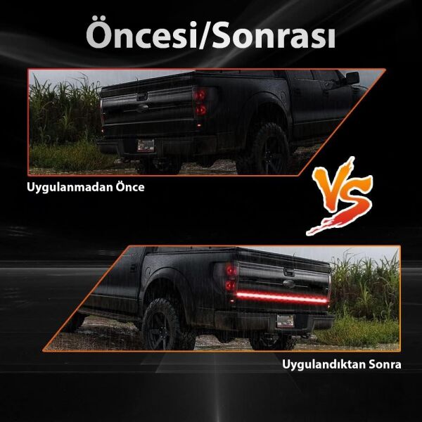 Pick Up Off Road 4x4 Bagaj 4 Sıra Kayan LED Sinyalli 5 Modlu 120cm