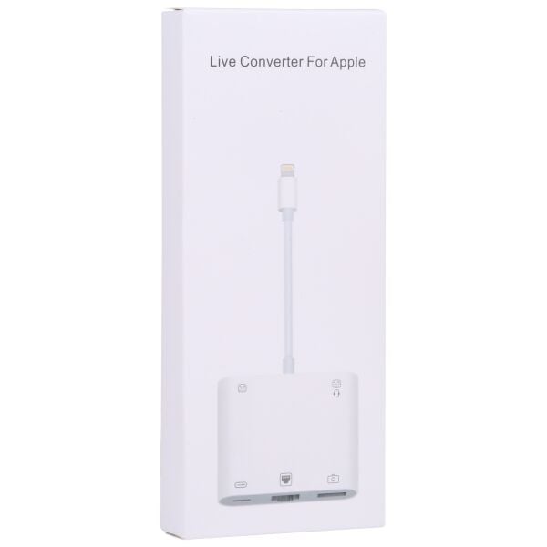 iPhone iPad Lightning Live Converter Usb Ethernet Şarj Girişli Kulaklık Hub Çevirici S-330