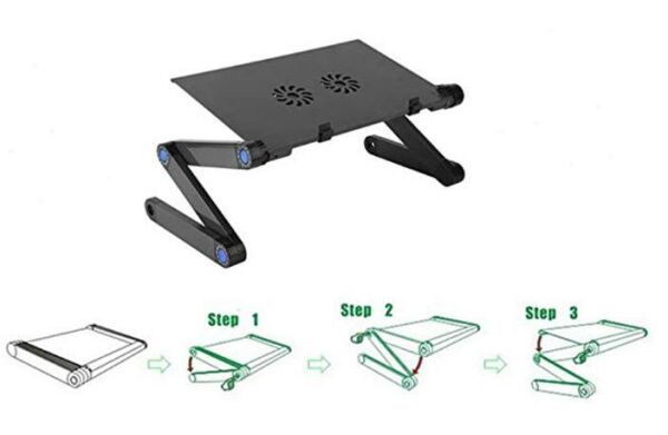 Yükseklik Ayarlı Laptop Notebook Ders Masası Fanlı Mousepadli