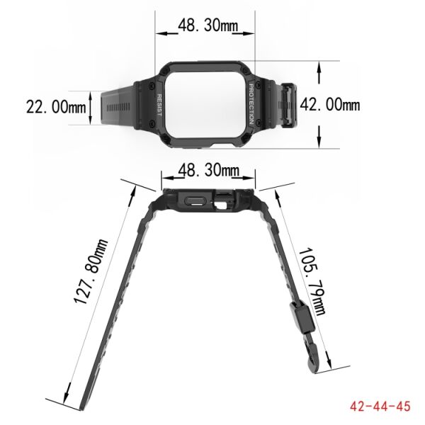 Apple Watch 5 6 7 8 9 Ultra 42 44 45mm Uyumlu Resist Full Body Kordon