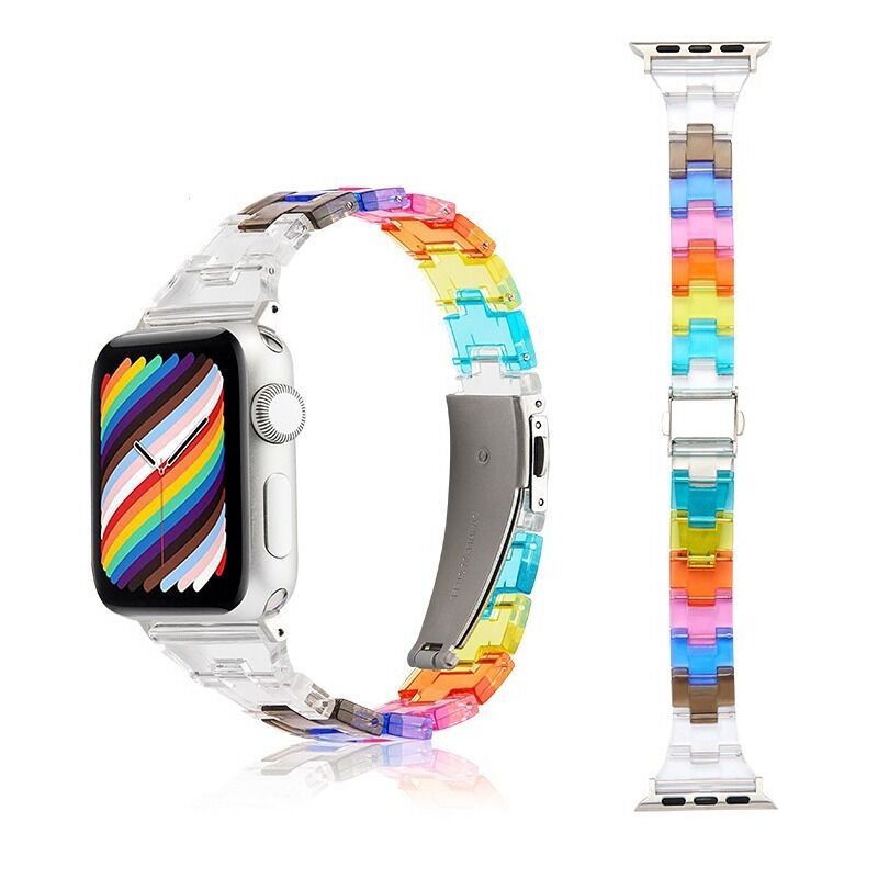 Apple Watch 5 6 7 8 9 Ultra 42mm 44mm 45mm Uyumlu Rainbow Kordon