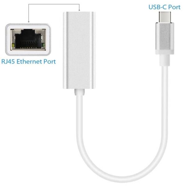 Type-C Gigabit RJ45 Ethernet Lan Bağlantı Çevirici Adaptörü