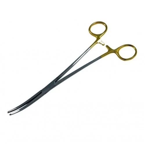 Hemostatik Pens Crille tip Gold Sap 24 cm Eğri