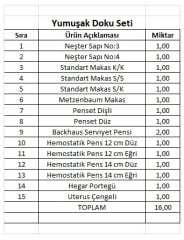Yumuşak Doku Seti 16 Parça