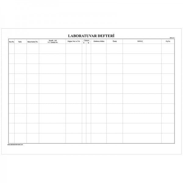 Laboratuvar Defteri 200 Sayfa