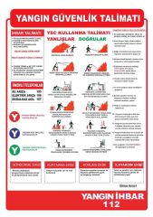 Yangın Güvenlik Talimatnamesi Pvc Kaplı A3 Ebatında