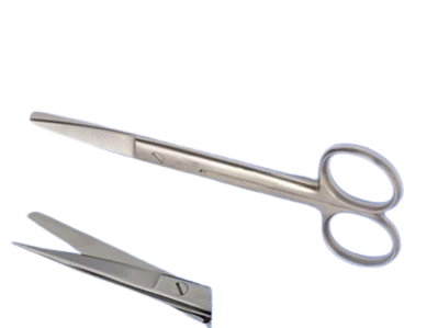 Cerrahi Makas Sivri/Küt 12.5 cm Düz