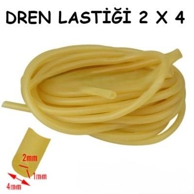 Dren Lastiği Lastik Turnike 2 mm x 4 mm Serum Lastiği 1 Metre