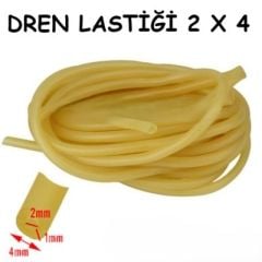 Dren Lastiği Lastik Turnike 2 mm x 4 mm Serum Lastiği 1 Metre