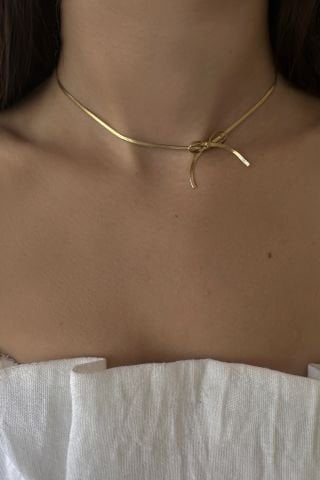 Çelik İtalyan Fiyonk Choker Kolye