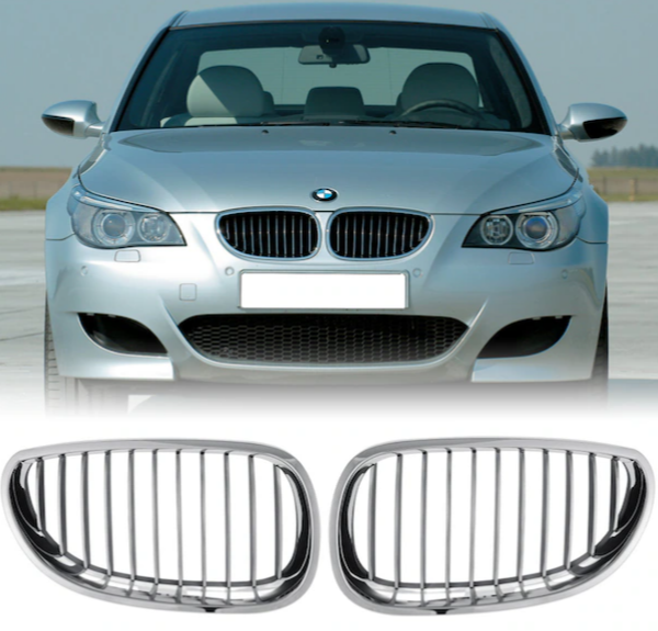 Bmw E60 5 Seri (2003-2010) Panjur Komple Krom Sağ Sol  Set (İthal)