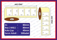 EKO TERMAL BARKOD ETİKETI 80x80 500 SARIM