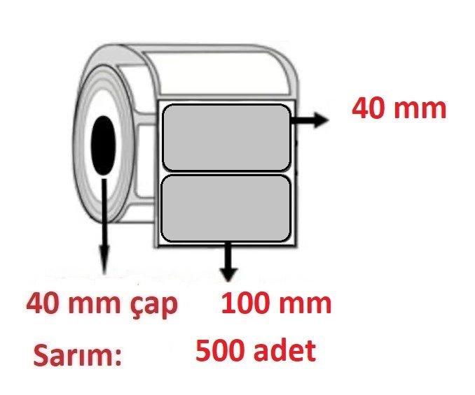 SİLVERMAT BARKOD ETİKETI 40x100 (500 SARIM)