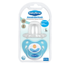 Babytime  Damaklı Koruyucu Kapaklı Mat Gövdeli Emzik BT128-1 (0-6 ay)