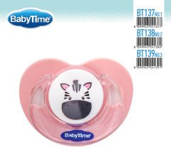 Babytime Silikon Damaklı Koruyucu Kapaklı Mat Gövdeli Emzik BT137-1 (0-6 ay)