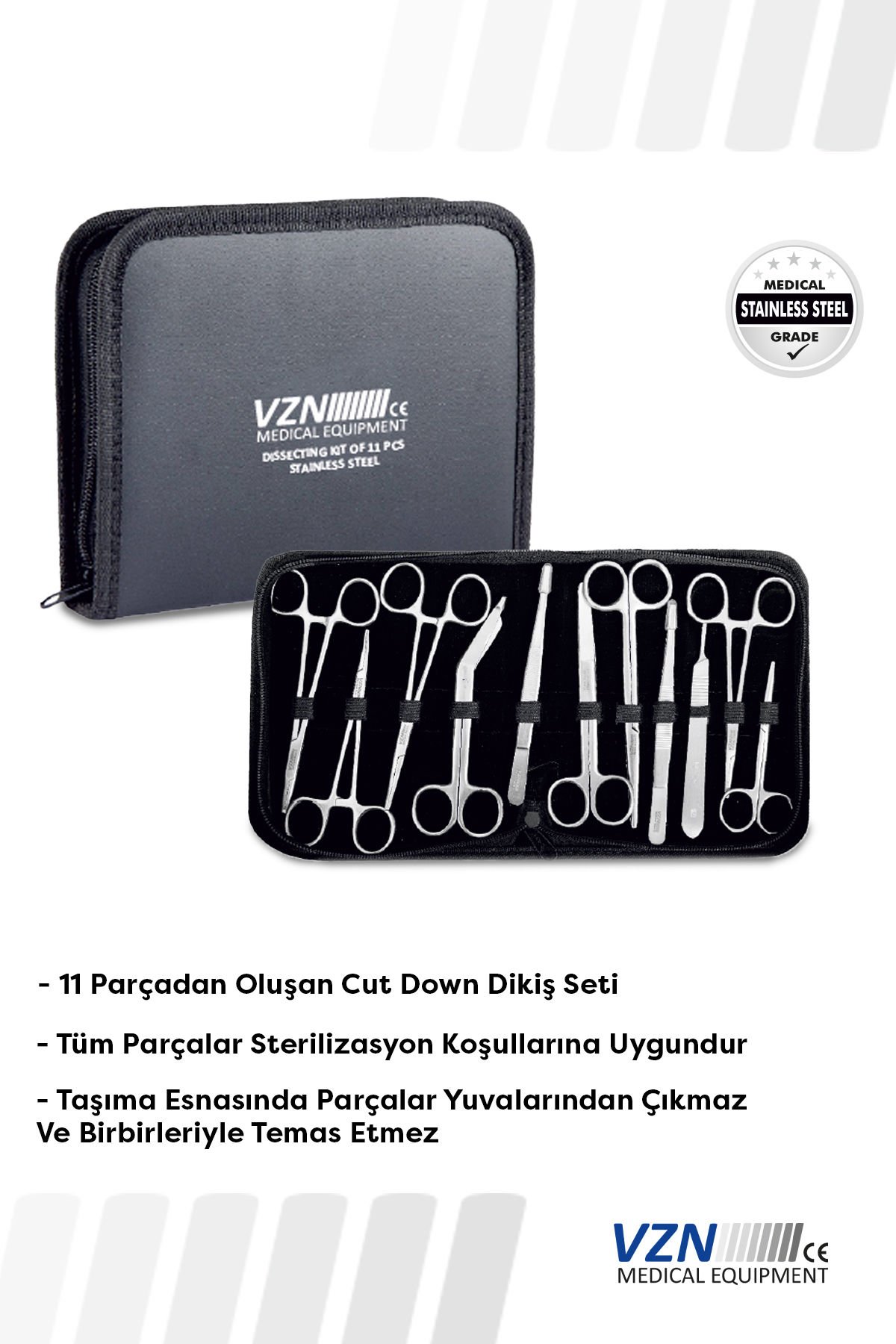 Dikiş Seti VZN-CAT-E11 (Cerrahi Set 11 Parçalı)