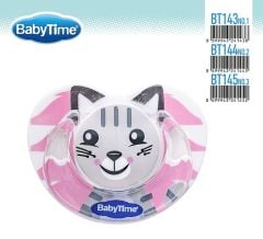 Babytime Silikon Damaklı Koruyucu Kapaklı Desenli Emzik BT144-2 (6-18 ay)