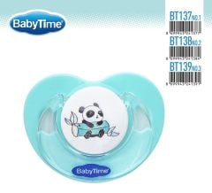 Babytime Silikon Damaklı Koruyucu Kapaklı Mat Gövdeli Emzik BT138-2 (6-18 ay)