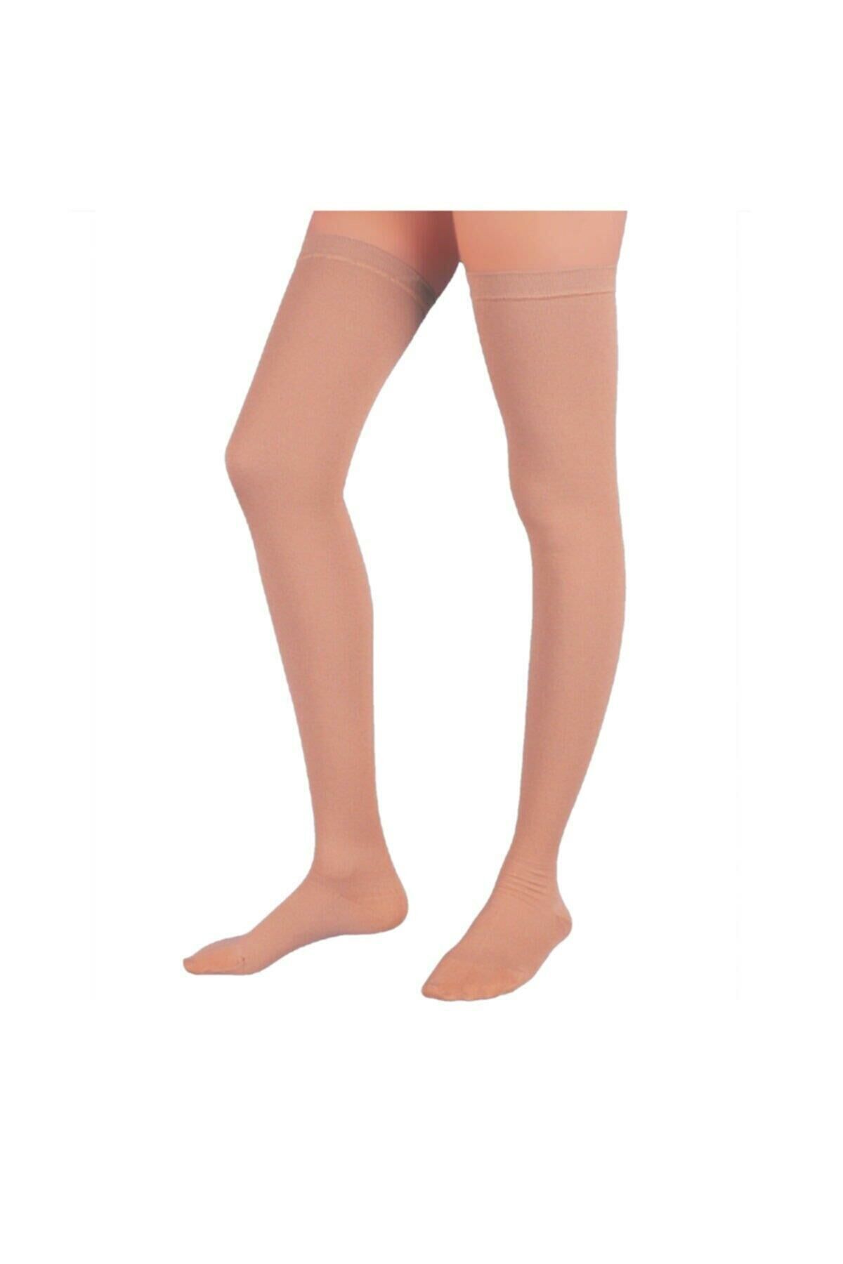 Varis Çorabı Diz Üstü Açık Burun Orta Basınç Class2 Bluewell