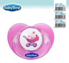 Babytime Silikon Damaklı Koruyucu Kapaklı Mat Gövdeli Emzik BT139-3 (18 ay ve üzeri)