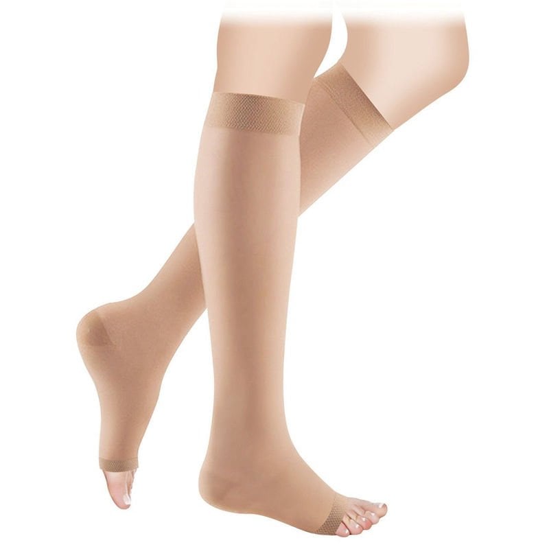 Varis Çorabı Diz Altı Açık Burun Orta Basınç Class2 Bluewell