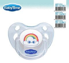 Babytime  Silikon Damaklı Koruyucu Kapaklı Akide Gövdeli Emzik BT133-3 (18 ay ve üzeri)