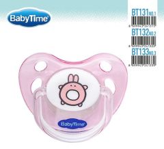 Babytime  Silikon Damaklı Koruyucu Kapaklı Akide Gövdeli Emzik BT133-3 (18 ay ve üzeri)