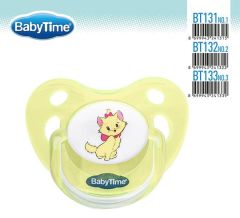 Babytime  Silikon Damaklı Koruyucu Kapaklı Akide Gövdeli Emzik BT133-3 (18 ay ve üzeri)
