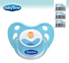 Babytime  Damaklı Koruyucu Kapaklı Mat Gövdeli Emzik BT130-3(18 ay ve üzeri)
