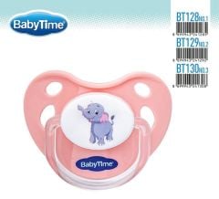 Babytime  Damaklı Koruyucu Kapaklı Mat Gövdeli Emzik BT130-3(18 ay ve üzeri)