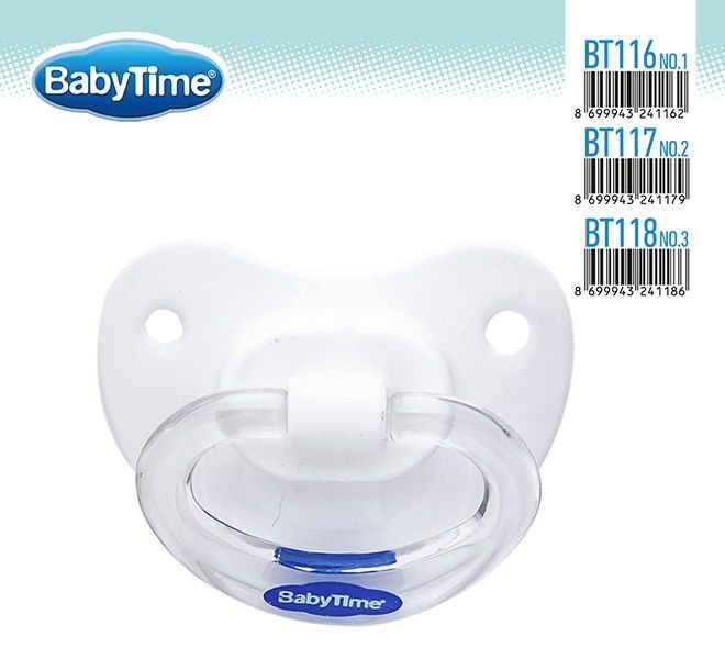 Babytime Silikon Damaklı Mat Gövdeli Emzik BT117-2 (6-18ay)