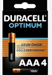 Pil Duracell Optimum AAA Kalem İnce 4'lü