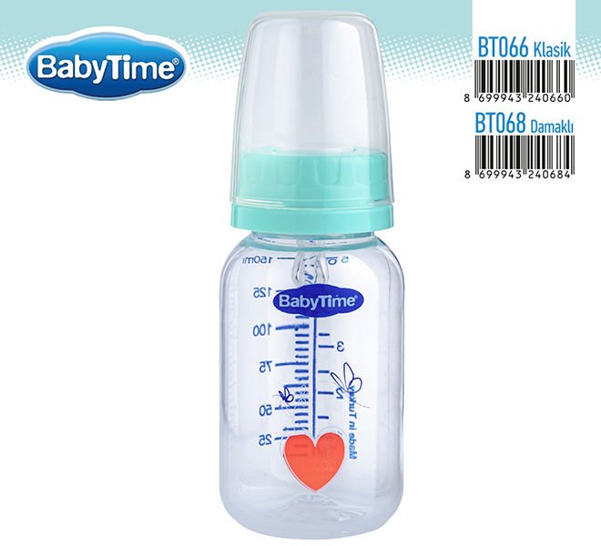 Babytime Klasik PP Biberon (Silikon Kiraz Uçlu) 150 ml BT066
