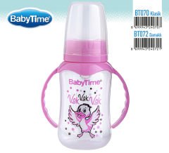 Babytime Kulplu PP Biberon (Silikon Damaklı Uçlu) 150ml BT072