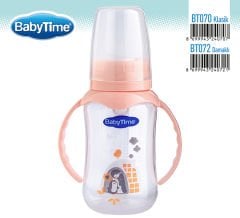 Babytime Kulplu PP Biberon (Silikon Damaklı Uçlu) 150ml BT072