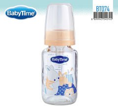 Babytime Klasik Cam Biberon (Silikon Kiraz Uçlu) 125ml BT074