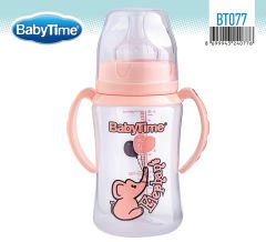 Babytime Geniş Ağız Kulplu PP Biberon (Silikon Uçlu) 250ml BT077