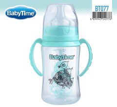 Babytime Geniş Ağız Kulplu PP Biberon (Silikon Uçlu) 250ml BT077