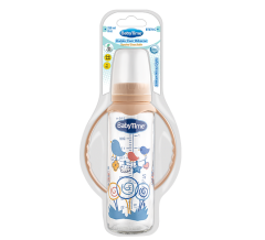 Babytime Kulplu Cam Biberon (Silikon Kiraz Uçlu) 225ml BT079