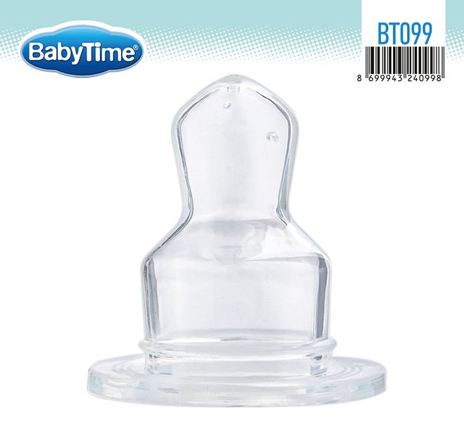 Babytime Silikon Damaklı Biberon Emziği  BT099 No 1