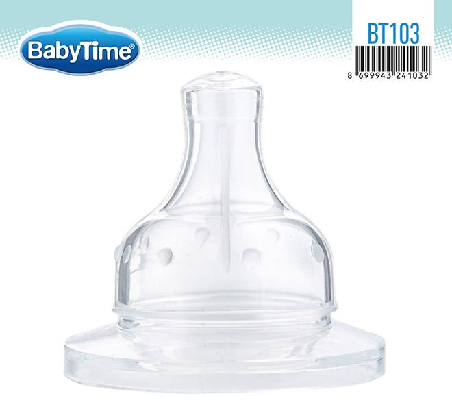 Babytime Silikon Geniş Ağızlı Biberon Emziği BT103 No 2